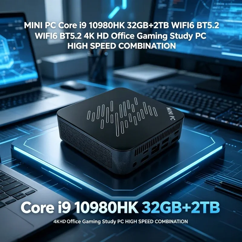Efficient Intel i9 10980HK Strong Performance Mini PC 32GB Large RAM 1TB Fast SSD 4K Gaming Office Household Computer
Efficient Intel i9 10980HK Strong Performance Mini PC 32GB Large RAM 1TB Fast SSD 4K Gaming Office Household Computer