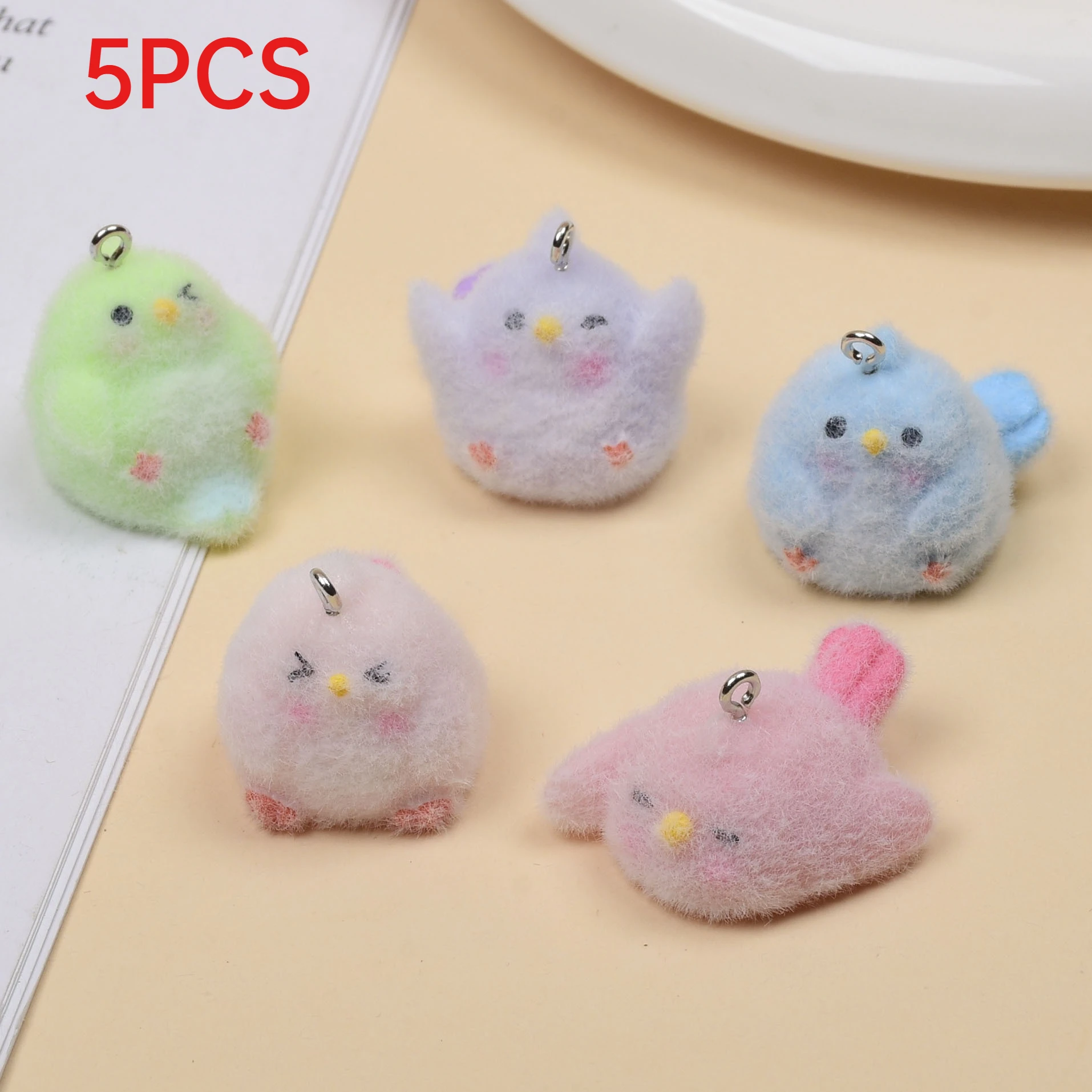 5Pcs Flocked Colorful Bird Charms Resin DIY Pendants For Backpack Phone Chain Keychain
5Pcs Flocked Colorful Bird Charms Resin DIY Pendants For Backpack Phone Chain Keychain