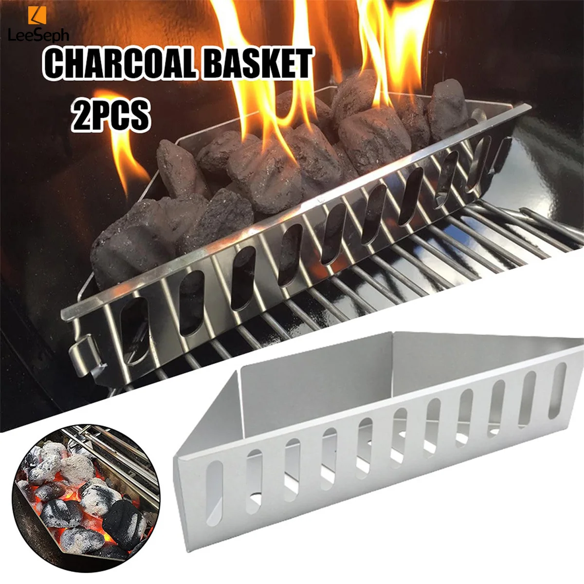 Leeseph Stainless Steel Charcoal Basket, BBQ Grilling Accessories for Grills and Kettles, Charcoal Grill Accessories
Leeseph Stainless Steel Charcoal Basket, BBQ Grilling Accessories for Grills and Kettles, Charcoal Grill Accessories
