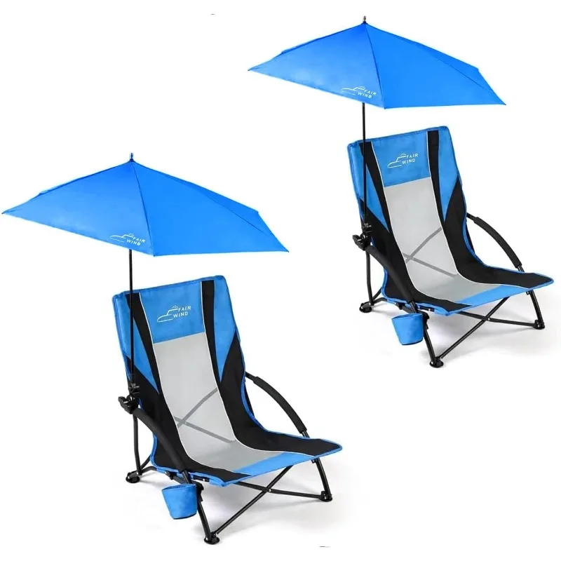 WIND 2 Pack Beach Chair with Umbrella for Adults Shade Chair Folding Backpack Portable Concert Bag Sand Chair with Cup Hold
WIND 2 Pack Beach Chair with Umbrella for Adults Shade Chair Folding Backpack Portable Concert Bag Sand Chair with Cup Hold