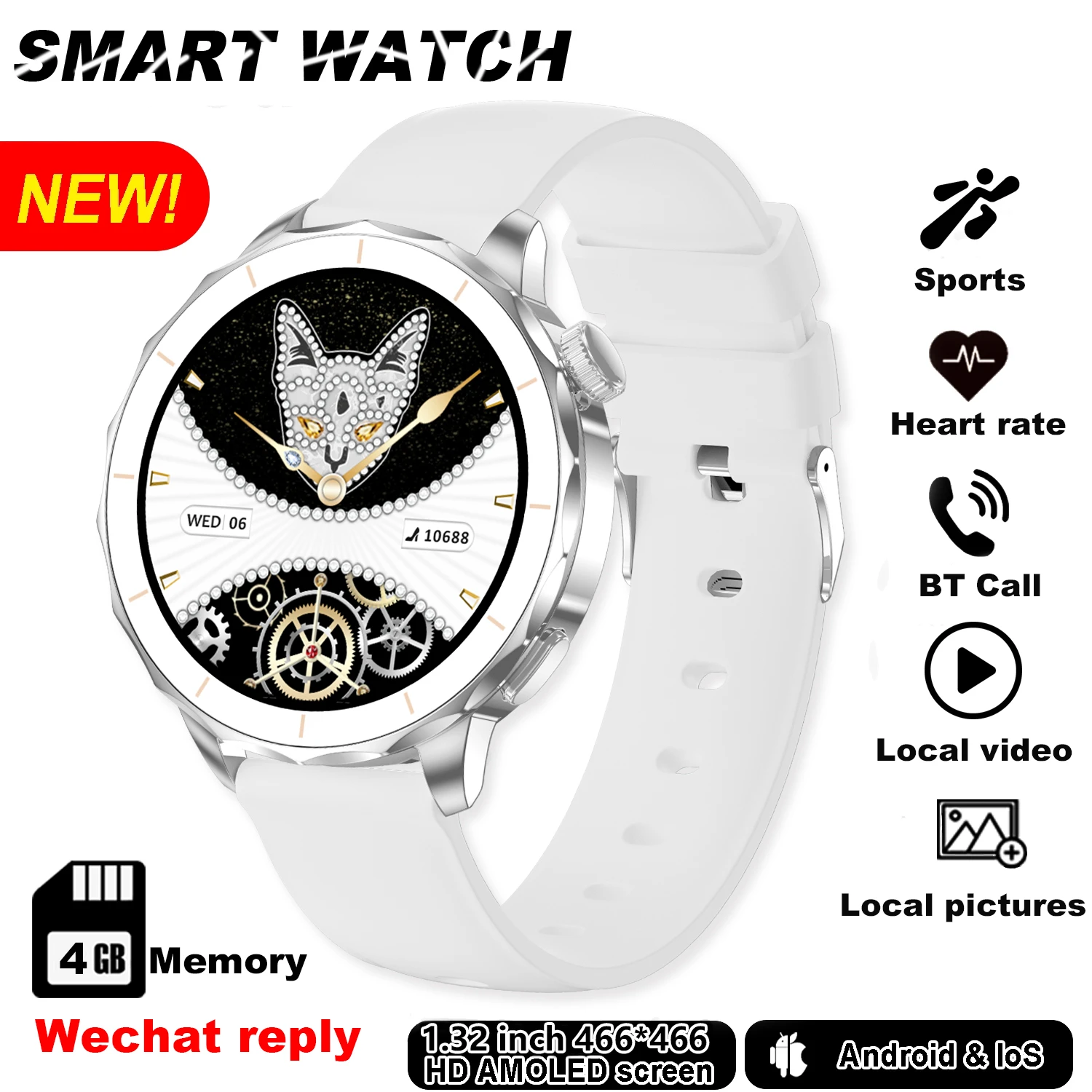 2025 Новые 4 ГБ Смарт-часы с большой памятью 466*466 HD AMOLED Местное видео IP68 Смарт-часы Мужчины Женщины Wechat Reply For OPPO Watch X2mini 
2025 Новые 4 ГБ Смарт-часы с большой памятью 466*466 HD AMOLED Местное видео IP68 Смарт-часы Мужчины Женщины Wechat Reply For OPPO Watch X2mini