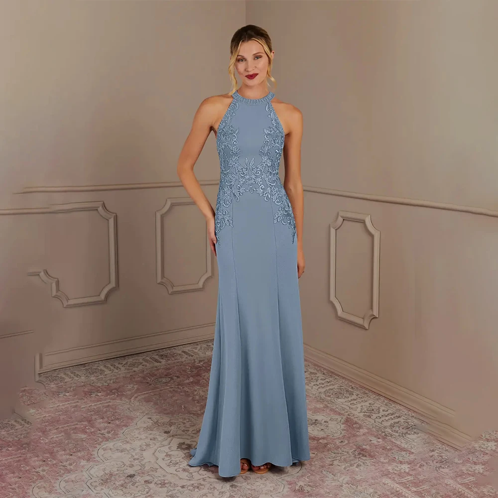 Mother of the bride dress Mother Dress Sleeveless Halter Neck Mermaid Formal Party Dress for Mom Applique Elegant Evening Gown
Mother of the bride dress Mother Dress Sleeveless Halter Neck Mermaid Formal Party Dress for Mom Applique Elegant Evening Gown