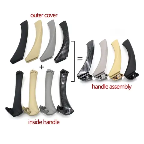 Auto Passagier Links Rechts Binnendeur Pull Handvat met Cover Trim Voor BMW 3 Serie E90 E91 E92 316i 318i 320i 325i 328i