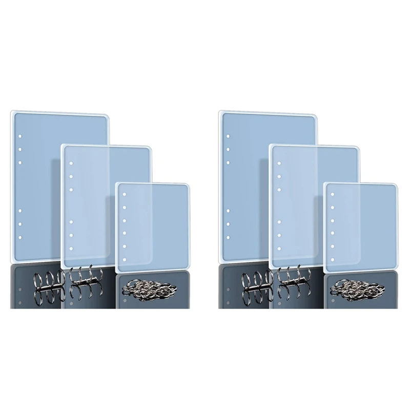 For Notebook Cover A5 A6 A7-6Pcs Silicone Notebook Cover Clear Casting Epoxy Resin Molds With 4Pcs 3-Rings Book Rings
For Notebook Cover A5 A6 A7-6Pcs Silicone Notebook Cover Clear Casting Epoxy Resin Molds With 4Pcs 3-Rings Book Rings