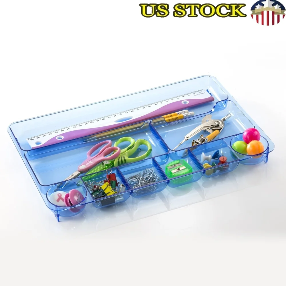 Blue Glacier Drawer Tray 9 Compartments Desktop Organizer Storage Clips Pins Stamps Pencils Scissors Office Supplies
Blue Glacier Drawer Tray 9 Compartments Desktop Organizer Storage Clips Pins Stamps Pencils Scissors Office Supplies