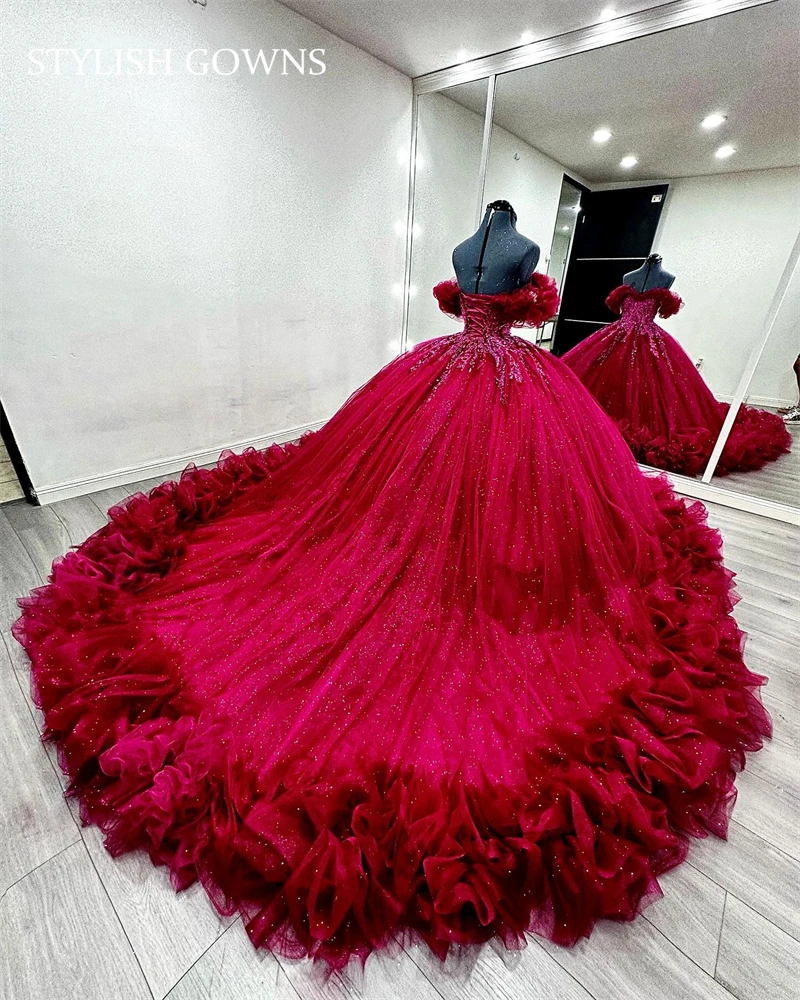 Mexico Red Off The Shoulder Quinceanera Dress Ball Gown Bead Appliques 2024 Birthday Luxury Dress Ruffles Princess Gown Sweet 15
Mexico Red Off The Shoulder Quinceanera Dress Ball Gown Bead Appliques 2024 Birthday Luxury Dress Ruffles Princess Gown Sweet 15