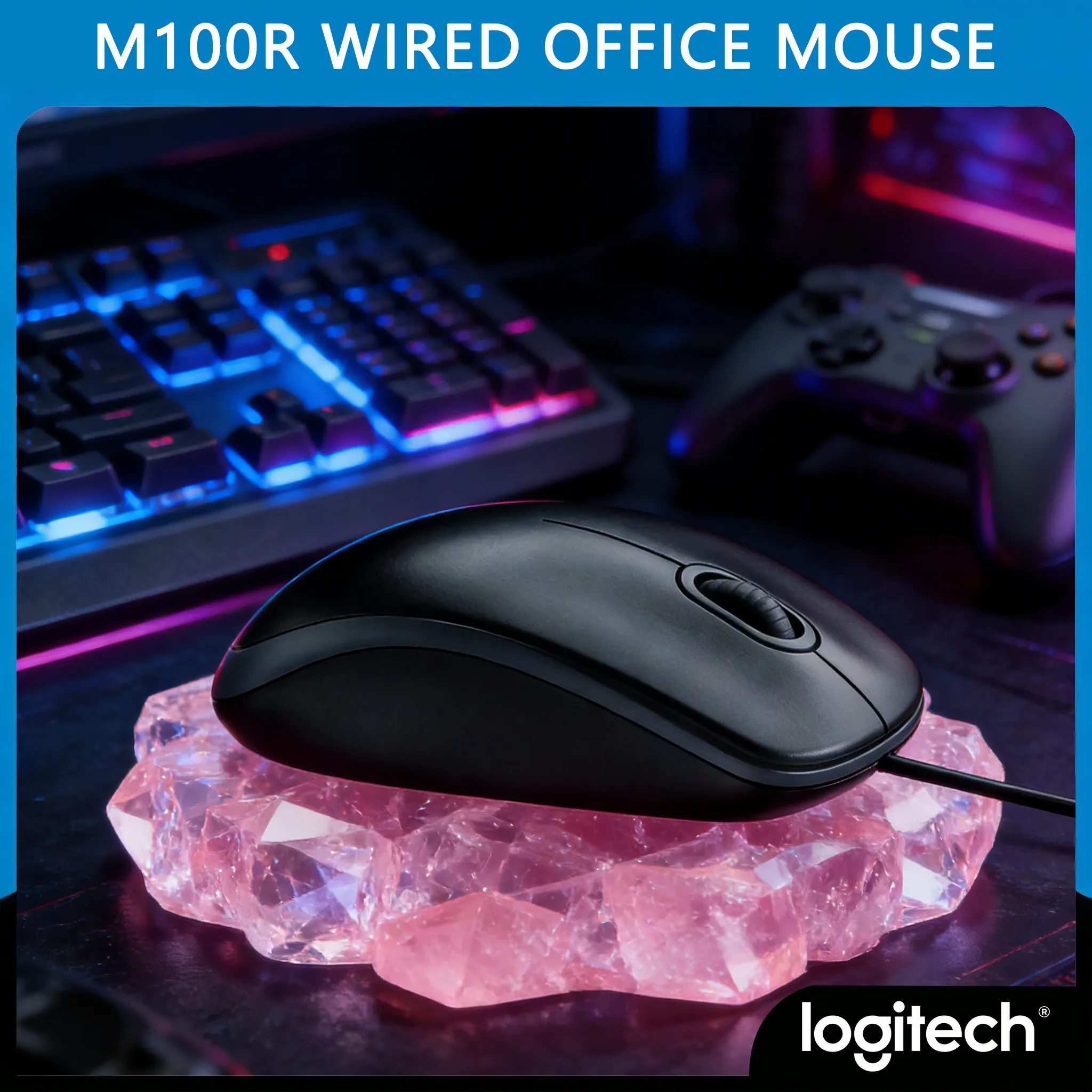 Logitech M100R - Оптический датчик для надежной работы
Logitech M100R - Оптический датчик для надежной работы