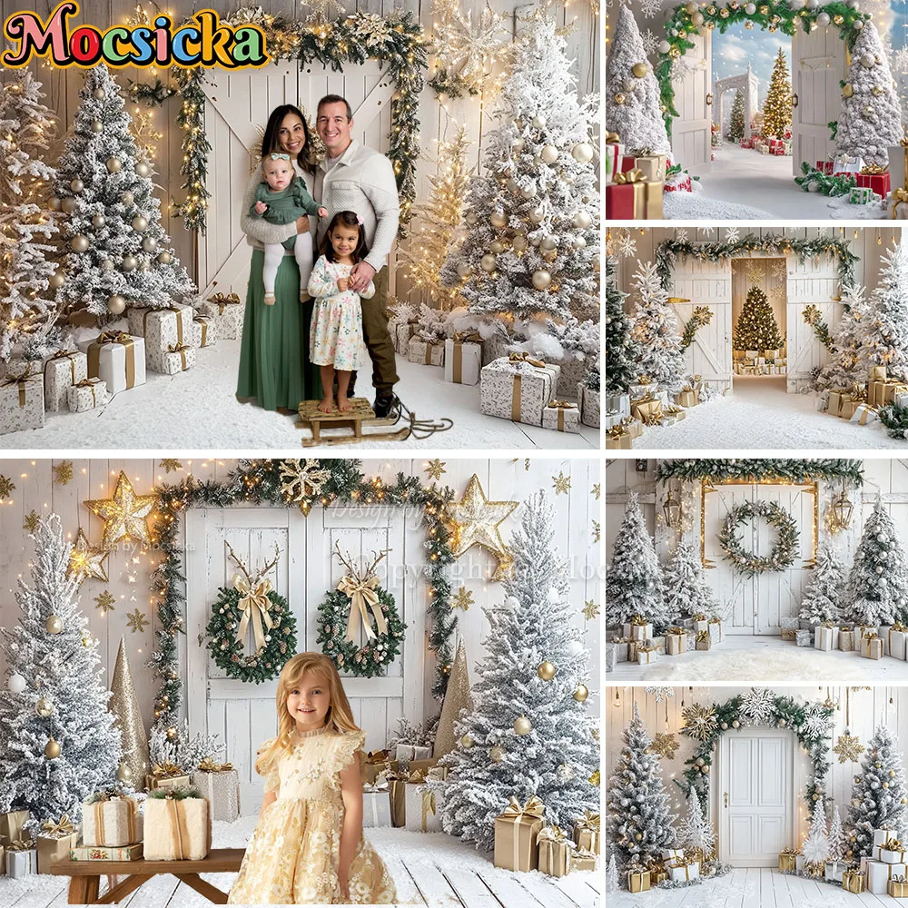 Mocsicka White Christmas Barn Door Background Photography Glitter Snowy Xmas Tree Backdrop Winter Kid Birthday Gift Booth Studio
Mocsicka White Christmas Barn Door Background Photography Glitter Snowy Xmas Tree Backdrop Winter Kid Birthday Gift Booth Studio