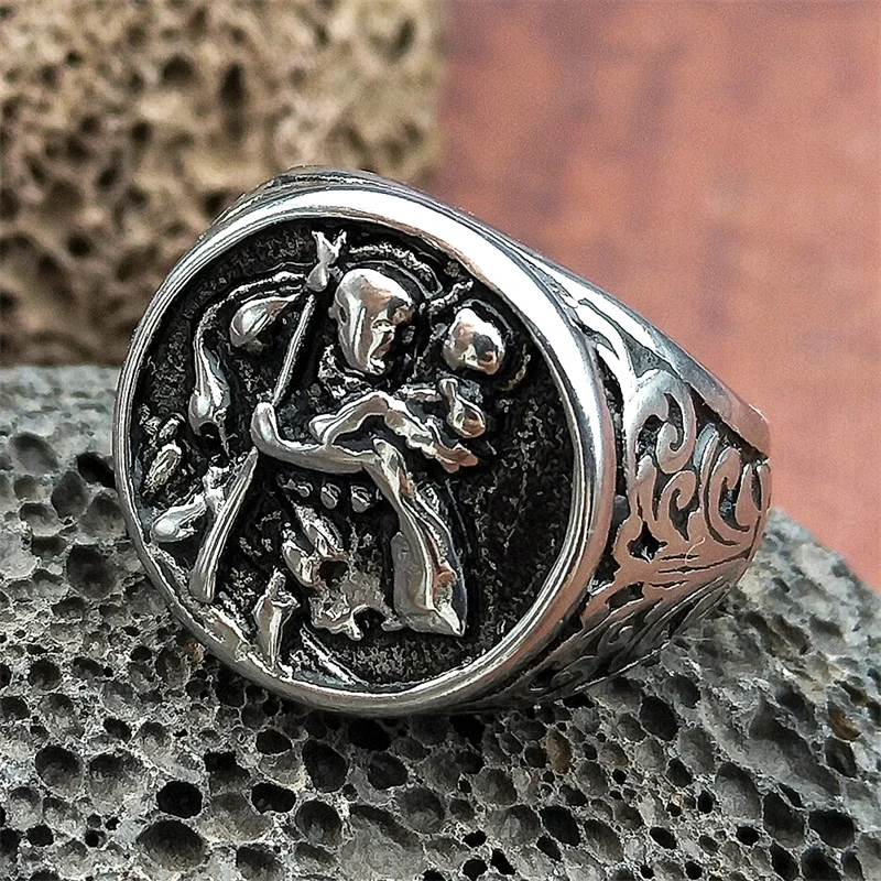 Saint Christopher Protect Us Ring for Women Men Stainless Steel Silver Color Punk Vintage Christian Jesus Rings Jewelry Gift
Saint Christopher Protect Us Ring for Women Men Stainless Steel Silver Color Punk Vintage Christian Jesus Rings Jewelry Gift