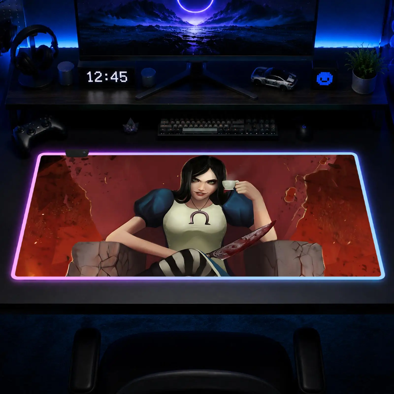 Classic a-Alice Madness Returns Mouse Pad Gaming Anime Mouse Pad XXL RGB Desk Mats LED Table Pads Backlit Rubber Desktop
Classic a-Alice Madness Returns Mouse Pad Gaming Anime Mouse Pad XXL RGB Desk Mats LED Table Pads Backlit Rubber Desktop