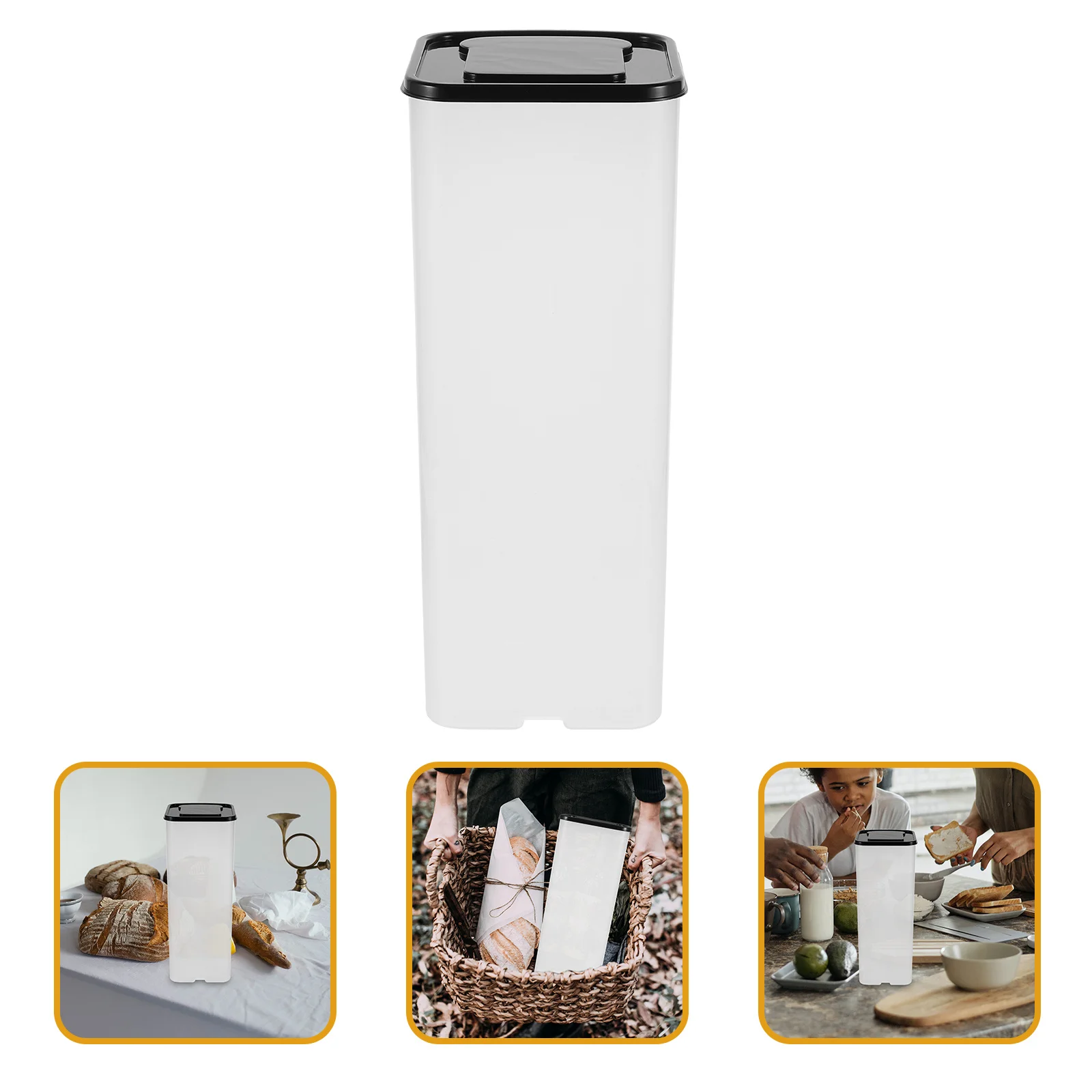 Bread Loaf Storage Container Airtight Holder Bin Keeps Bread Fresh Long-Lasting Use Bakery Boxes Loaf Boxes Organize Home 
Bread Loaf Storage Container Airtight Holder Bin Keeps Bread Fresh Long-Lasting Use Bakery Boxes Loaf Boxes Organize Home