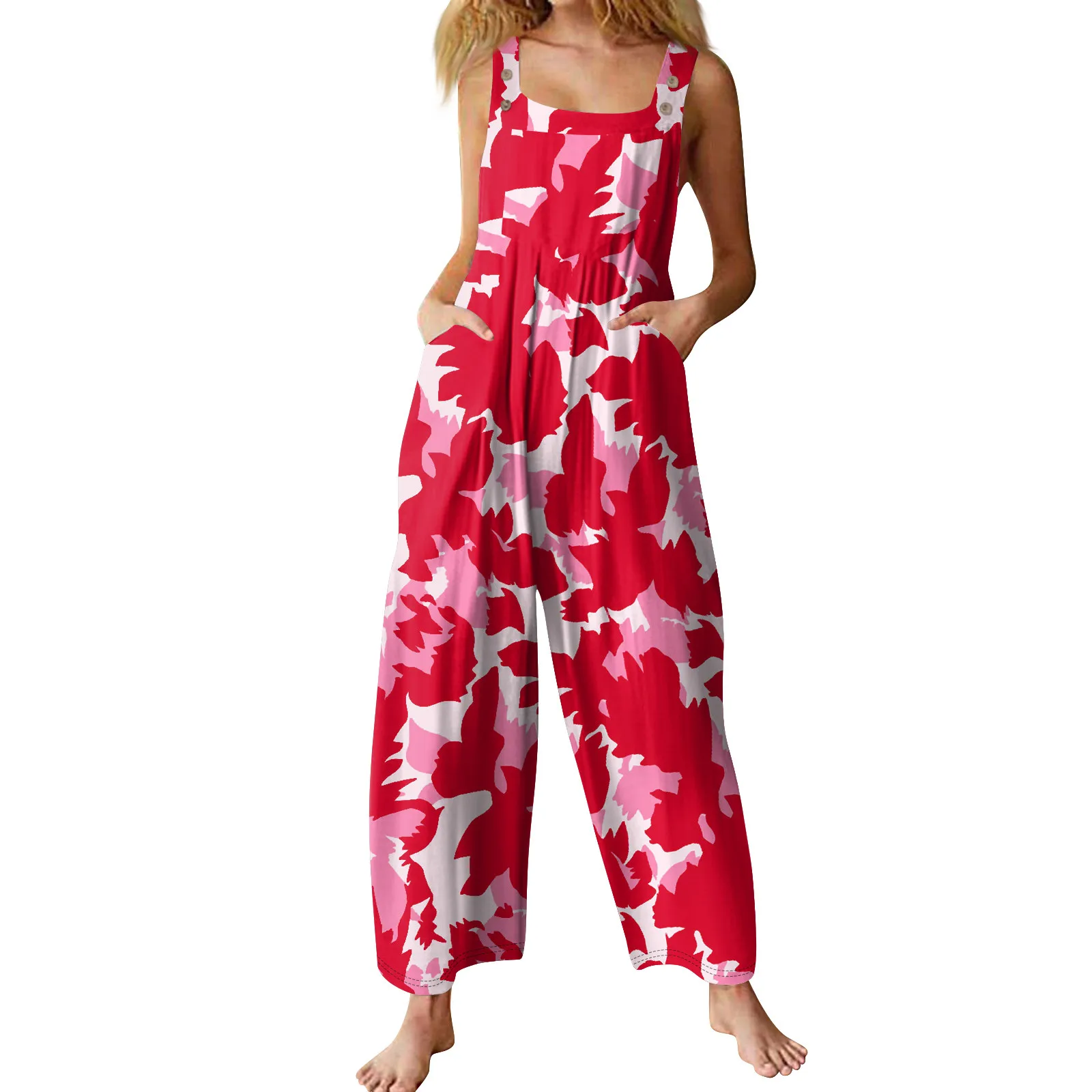 Women's Casual Jumpsuit Sleeveless Popular Floral Print Jumpsuit Jumpsuits for Women Casual Women Jump Suit Womens Jumpsuit Summ
Women's Casual Jumpsuit Sleeveless Popular Floral Print Jumpsuit Jumpsuits for Women Casual Women Jump Suit Womens Jumpsuit Summ