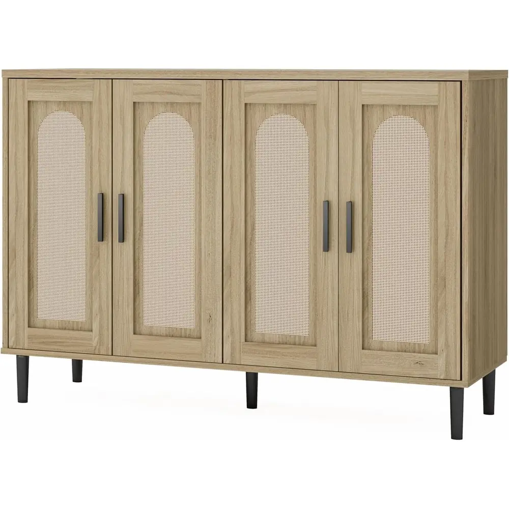 Rattan Kitchen Storage Cabinet with 4 Doors and Adjustable Shelves - Natural Accent Buffet for Dining, Living Room, or Hallway
Rattan Kitchen Storage Cabinet with 4 Doors and Adjustable Shelves - Natural Accent Buffet for Dining, Living Room, or Hallway