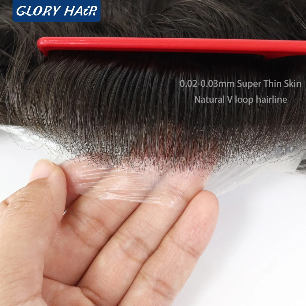Мужской парик-накладка Gloryhair-LNG Super Thin Skin, 0.02-0.03 мм, V-образная лента, естественная линия роста волос, 90% плотность, невидимый мужской парик-накладка
Мужской парик-накладка Gloryhair-LNG Super Thin Skin, 0.02-0.03 мм, V-образная лента, естественная линия роста волос, 90% плотность, невидимый мужской парик-накладка