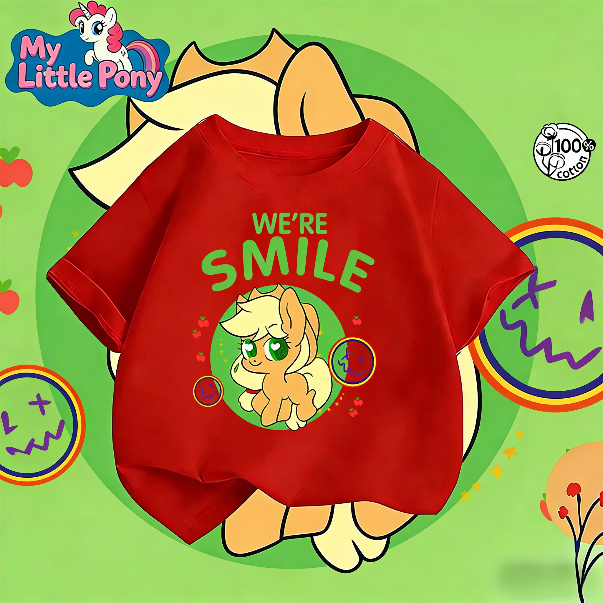 Футболка унисекс для детей и подростков с принтом My Little Pony (Мой маленький пони), коллекция 2025-26, 100% хлопок, бренд Hasbro, повседневная, свободная, дышащая
Футболка унисекс для детей и подростков с принтом My Little Pony (Мой маленький пони), коллекция 2025-26, 100% хлопок, бренд Hasbro, повседневная, свободная, дышащая