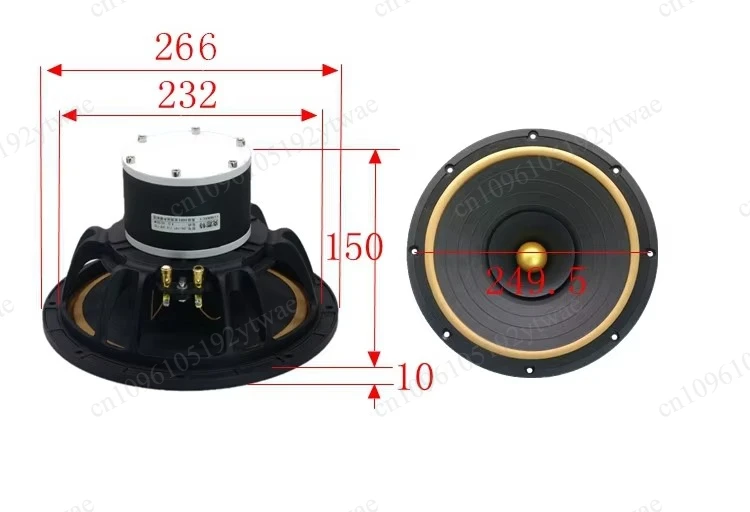 10" HIFI Full Range Speaker, Aluminum Frame Leather Edge Alnico Magnet 80W 8 Ohm
10" HIFI Full Range Speaker, Aluminum Frame Leather Edge Alnico Magnet 80W 8 Ohm