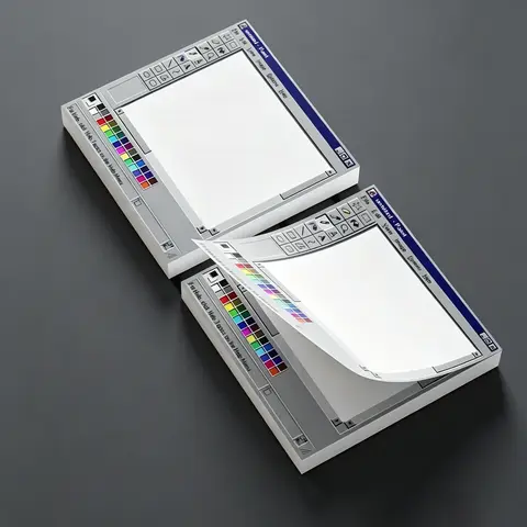 Vintage Computer Drawing Sticky Notes 50 Sheets Durable Adhesive Journaling Scrapbooking School Office Artist DIY Craft Memo