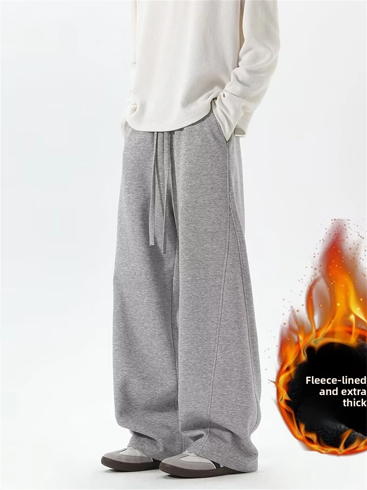 American Sle Casual Trousers Men's Trendy Loose Drapey Straight Leg Wide Leg Autumn Winter Fce ey Sports Sweatpants
American Sle Casual Trousers Men's Trendy Loose Drapey Straight Leg Wide Leg Autumn Winter Fce ey Sports Sweatpants