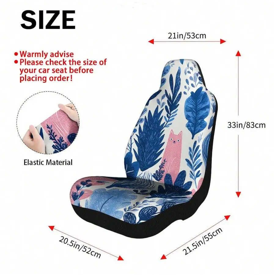 Blue And Pink Plant Pattern Car Seat Cover Universal Fit For SUV Sedan Truck Washable Elastic Decorative
Blue And Pink Plant Pattern Car Seat Cover Universal Fit For SUV Sedan Truck Washable Elastic Decorative