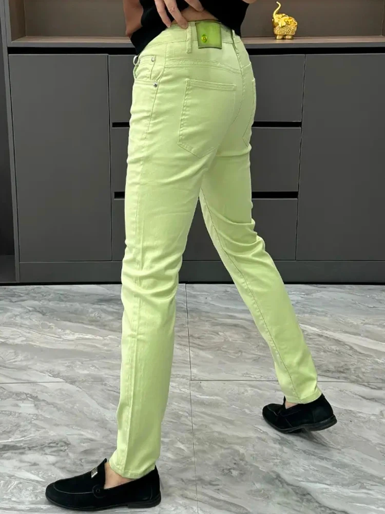 Мужские джинсы Slim Fit, эластичные, прямого кроя, повседневные, с высокой талией, длинные брюки, весна-лето, модные, легкие
Мужские джинсы Slim Fit, эластичные, прямого кроя, повседневные, с высокой талией, длинные брюки, весна-лето, модные, легкие