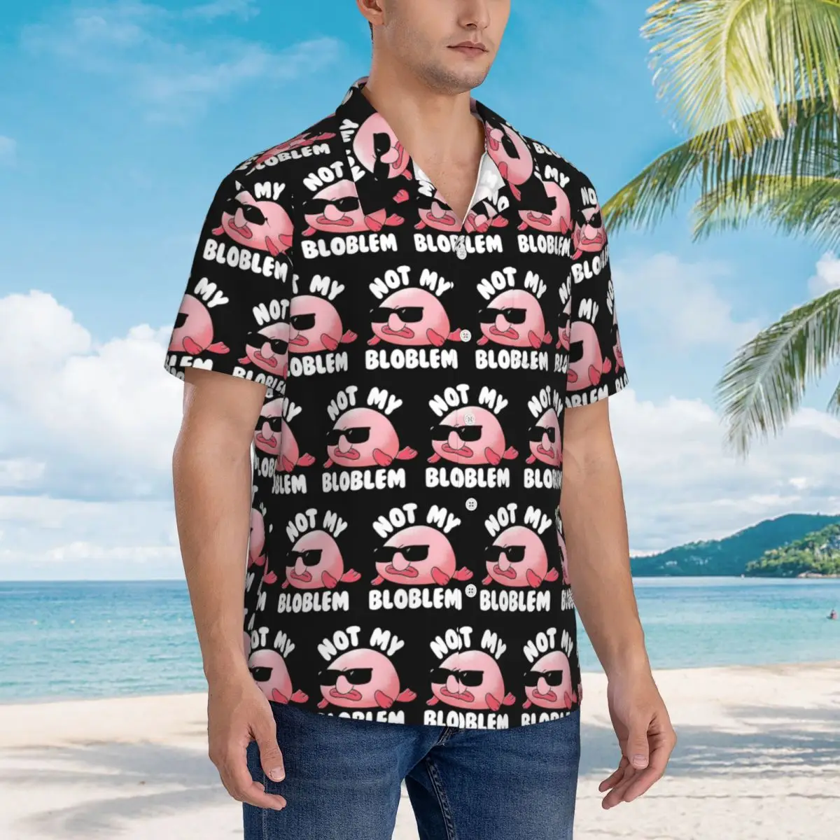 Blobfish Not My Bloblem Not My Problem Hawaiian Shirts Funny Men Short Sleeve Shirt for Summer Beach Men's Button Tops
Blobfish Not My Bloblem Not My Problem Hawaiian Shirts Funny Men Short Sleeve Shirt for Summer Beach Men's Button Tops