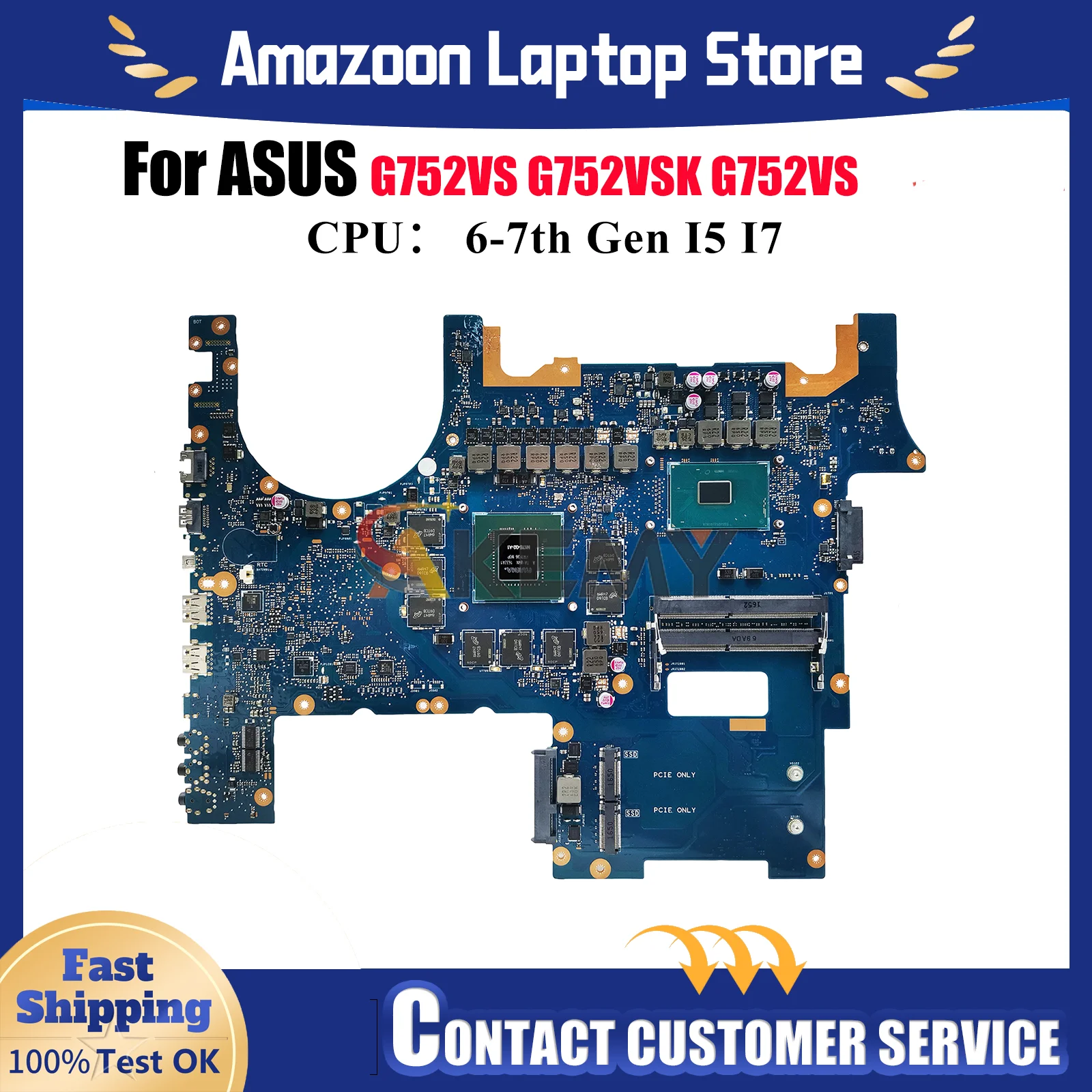 G752VS Материнская плата для ноутбука ASUS ROG G752V G752VSK GL752VL GL752VW G752VS Материнская плата для ноутбука с процессором I5 I7 100% tests OK stk
G752VS Материнская плата для ноутбука ASUS ROG G752V G752VSK GL752VL GL752VW G752VS Материнская плата для ноутбука с процессором I5 I7 100% tests OK stk