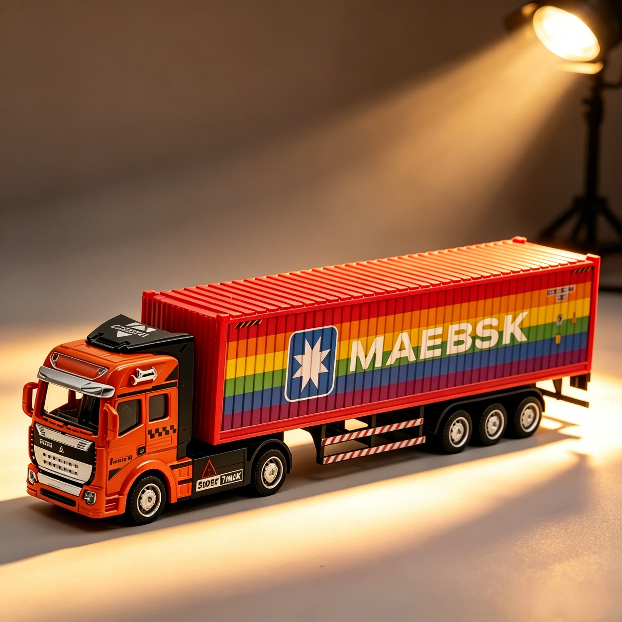 1:48 Alloy rainbow container truck Alloy Trailer Model Toy Car Diecast Movable Joint Pull Back
1:48 Alloy rainbow container truck Alloy Trailer Model Toy Car Diecast Movable Joint Pull Back