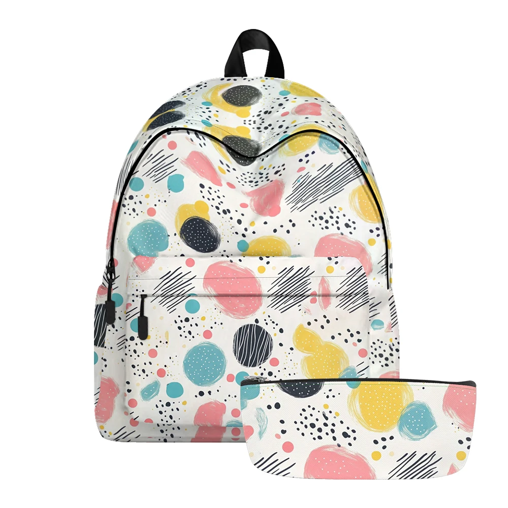 Vibrant Geometric Art Printed Backpack Pencil Bags Adjustable Straps Lightweight Durable School Travel Daypack Teens Sets
Vibrant Geometric Art Printed Backpack Pencil Bags Adjustable Straps Lightweight Durable School Travel Daypack Teens Sets