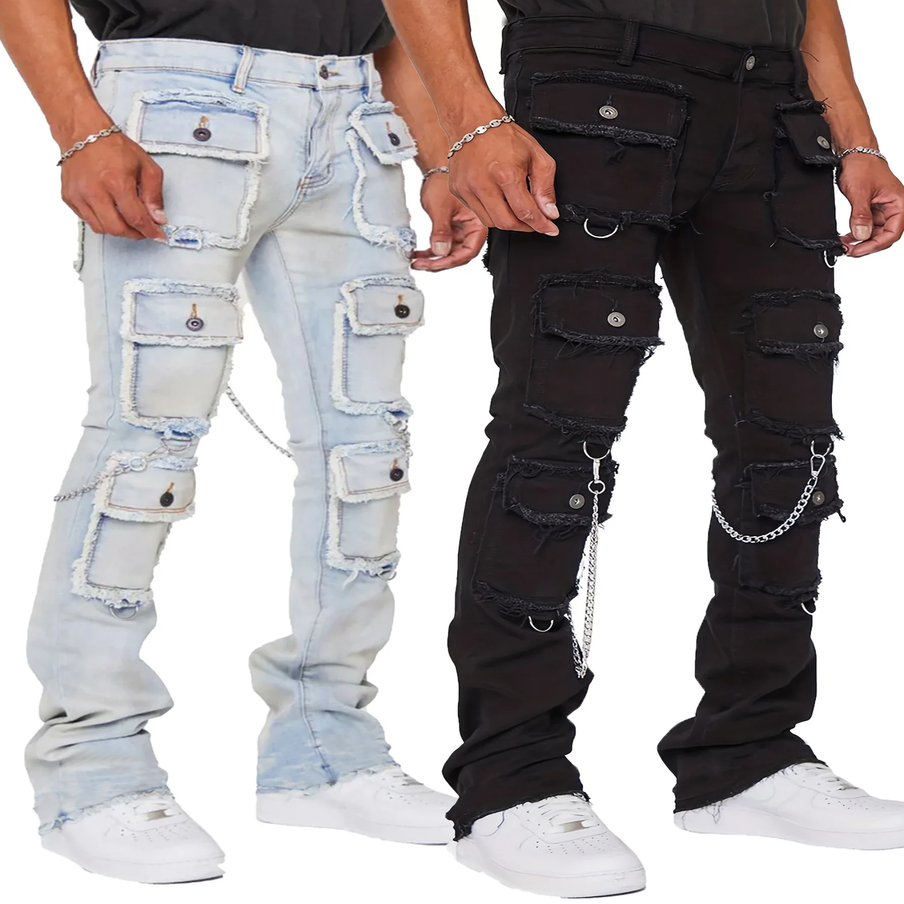 2024 New Men's Stitching Denim Straight-Leg Pants Street Fashion I Stretch Multi-Pocket Workwear Jeans
2024 New Men's Stitching Denim Straight-Leg Pants Street Fashion I Stretch Multi-Pocket Workwear Jeans