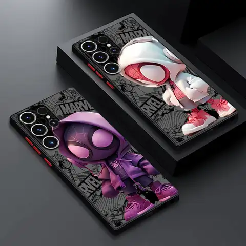 Marvel homem aranha bonito caso de telefone para samsung galaxy note 20 10 s10 s9 plus s8 nota 9 8 s8plus capa luxo