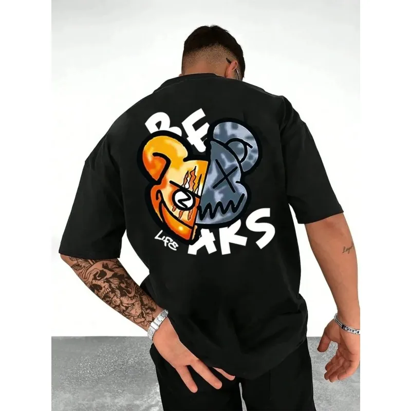 Fashionable new men's personalized breathable round neck T-shirt with bear pattern polyester fabric outdoor casual top 6XL
Fashionable new men's personalized breathable round neck T-shirt with bear pattern polyester fabric outdoor casual top 6XL