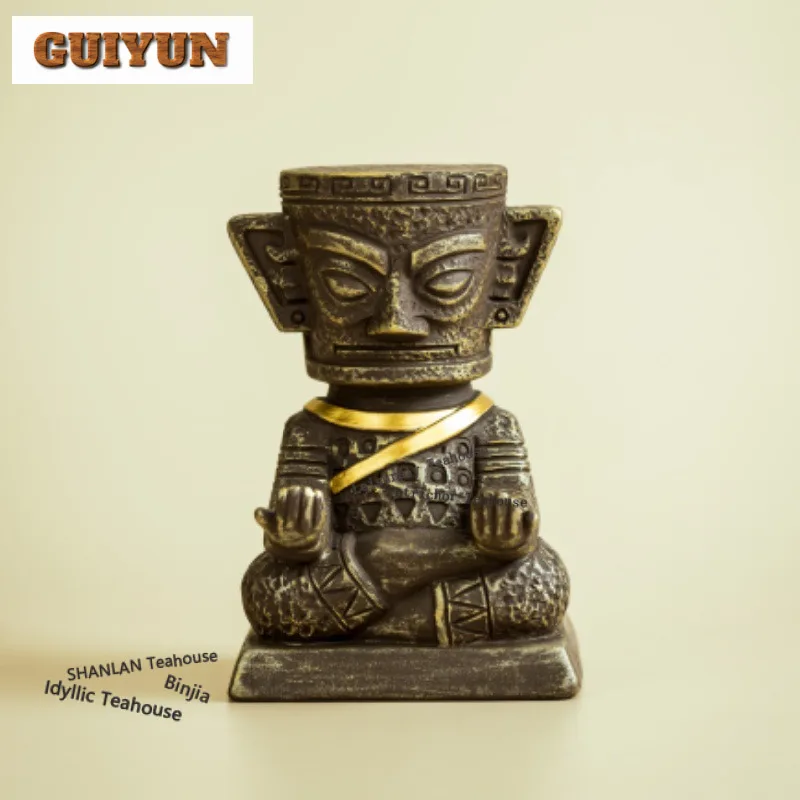 Sanxingdui Tea Pet Creative Flowerpot Landscaping Tea Figurine Play Toys Tea Statue Ornaments Can Be Raised Drinkware Collection
Sanxingdui Tea Pet Creative Flowerpot Landscaping Tea Figurine Play Toys Tea Statue Ornaments Can Be Raised Drinkware Collection