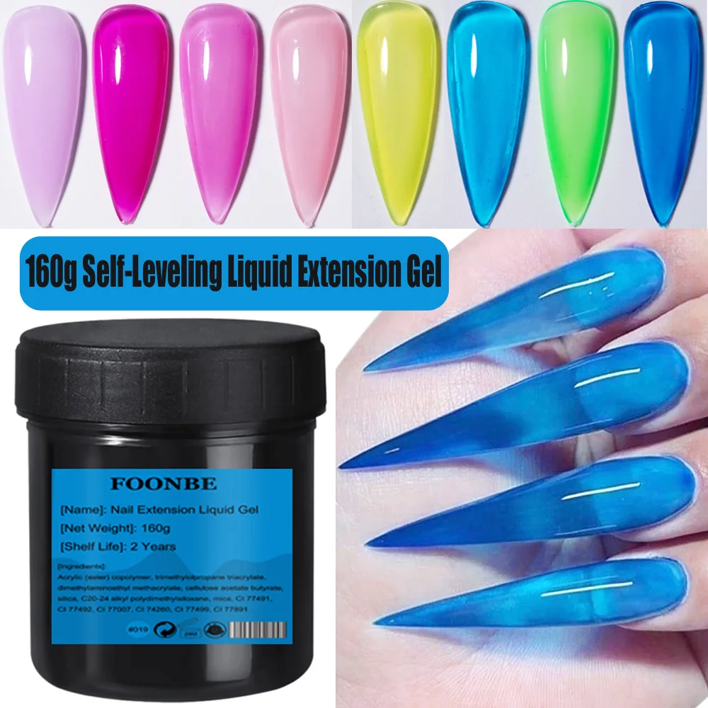 160g Self-leveling Liquid Nail Extension Gel Quick Building Gel Polish Clear Pink Nude Nail Tip Builder UV Gel Nail Art Soak Off
160g Self-leveling Liquid Nail Extension Gel Quick Building Gel Polish Clear Pink Nude Nail Tip Builder UV Gel Nail Art Soak Off