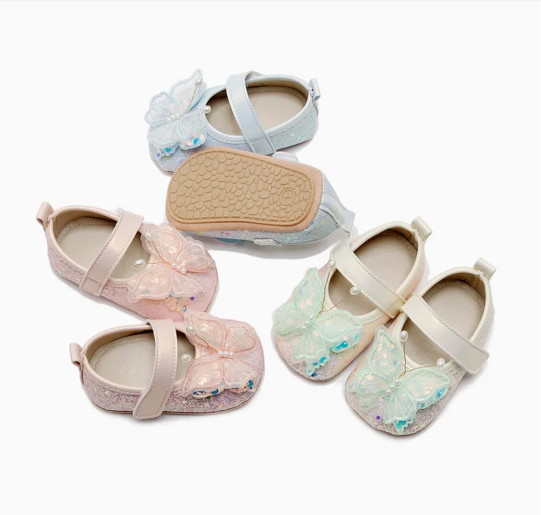 Shiny 3D Butterfly Princess Dress Shoes for Baby Girl Glitters Flats Non-Slip Crib Shoes Walking Shoes for Toddlers Infants
Shiny 3D Butterfly Princess Dress Shoes for Baby Girl Glitters Flats Non-Slip Crib Shoes Walking Shoes for Toddlers Infants