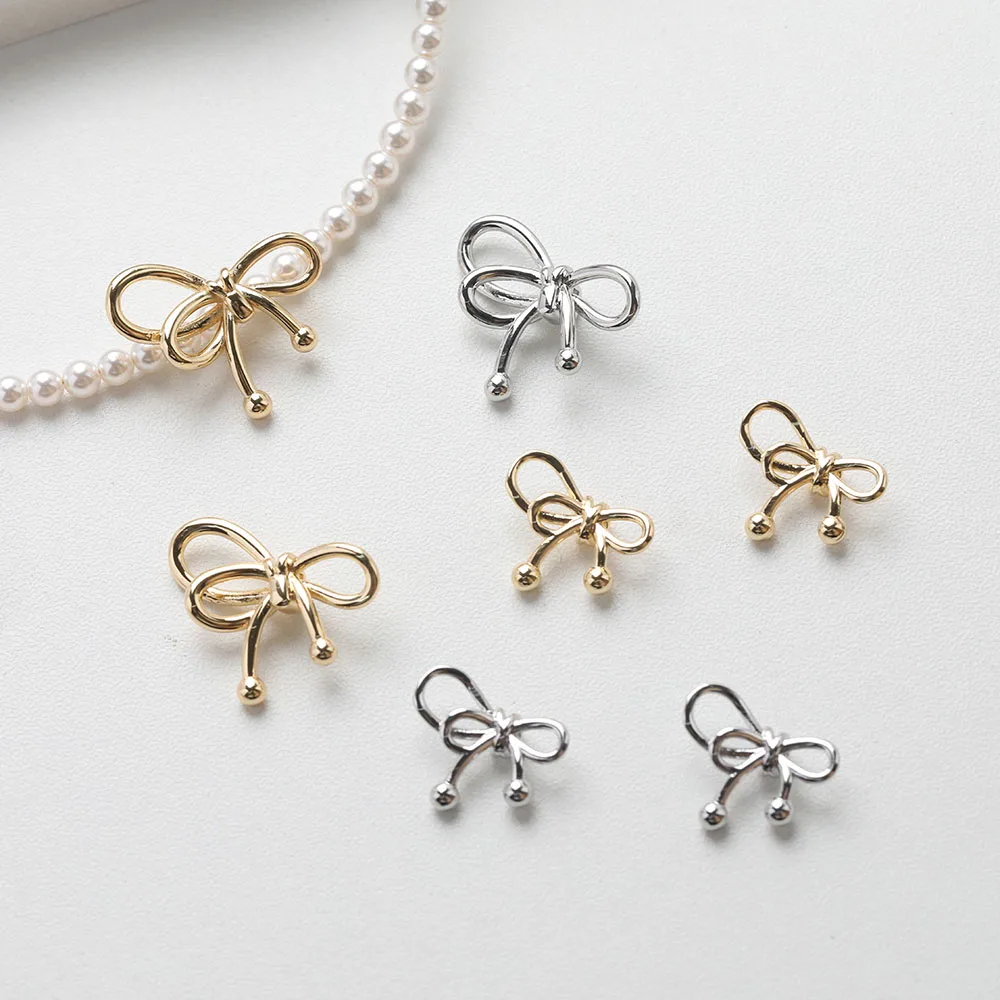 4PCS 14K Gold Plated Brass Bow Bead Pendant Necklace DIY Making Supplies Jewelry Materials Accessories
4PCS 14K Gold Plated Brass Bow Bead Pendant Necklace DIY Making Supplies Jewelry Materials Accessories