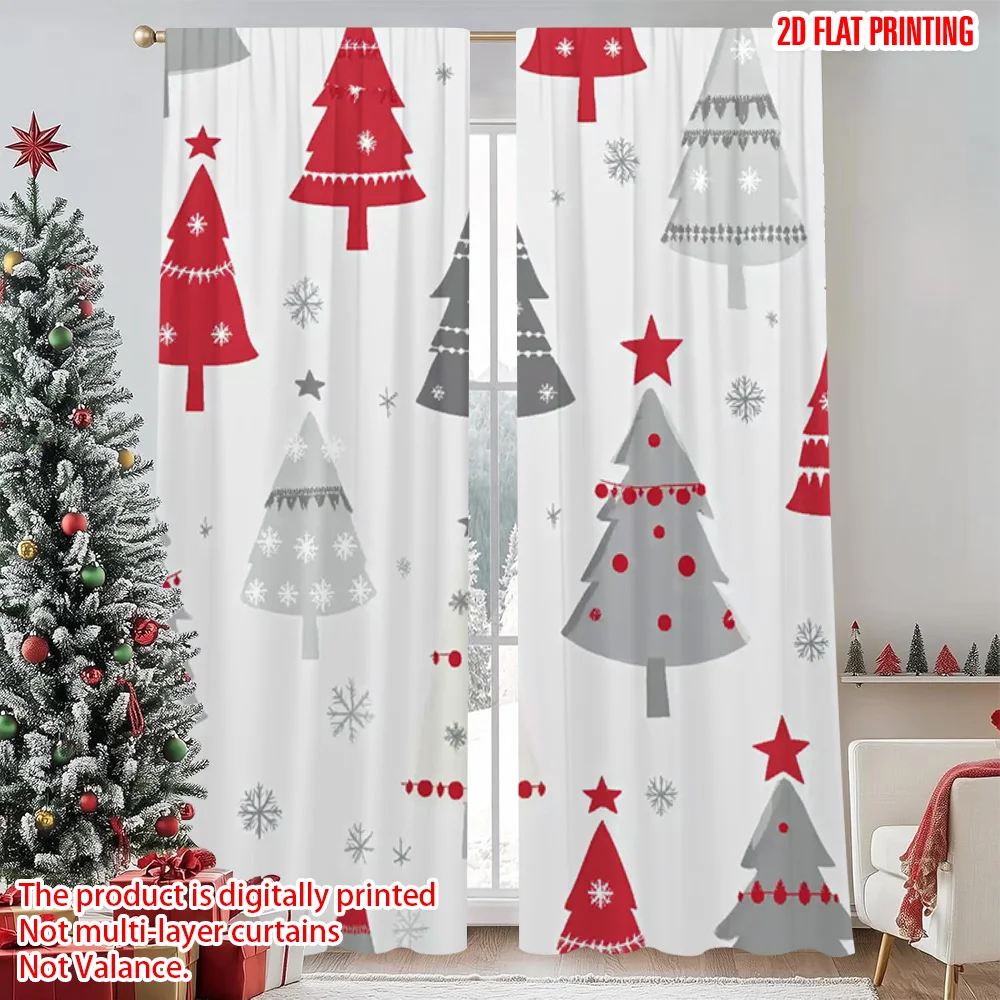 2pcs 2D flat printing Merry Christmas Scene Curtains happy Christmas Tree Machine Washable Polyester Without Electricity Holiday
2pcs 2D flat printing Merry Christmas Scene Curtains happy Christmas Tree Machine Washable Polyester Without Electricity Holiday