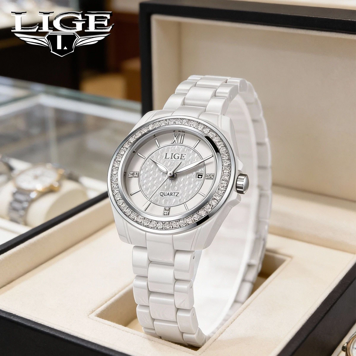 LIGE Fashion Luxury Watch for Women Waterproof Luminous Date Quartz Wristwatches Christmas Valentine's Day Gift reloj de dama
LIGE Fashion Luxury Watch for Women Waterproof Luminous Date Quartz Wristwatches Christmas Valentine's Day Gift reloj de dama