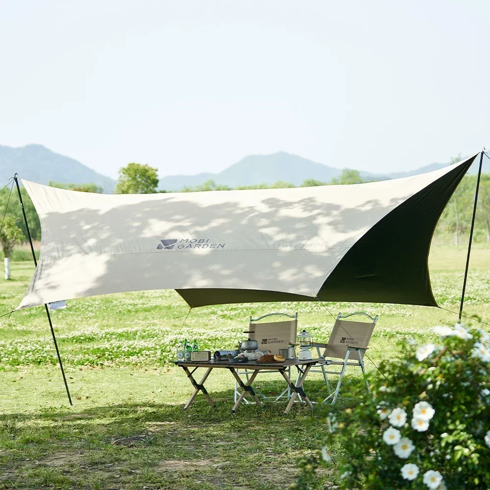 MOBI GARDEN Camping Black Coated Tarp For OWT WITHDROT Summer Camping Hexata Frectata Tarp Camping Tent
MOBI GARDEN Camping Black Coated Tarp For OWT WITHDROT Summer Camping Hexata Frectata Tarp Camping Tent