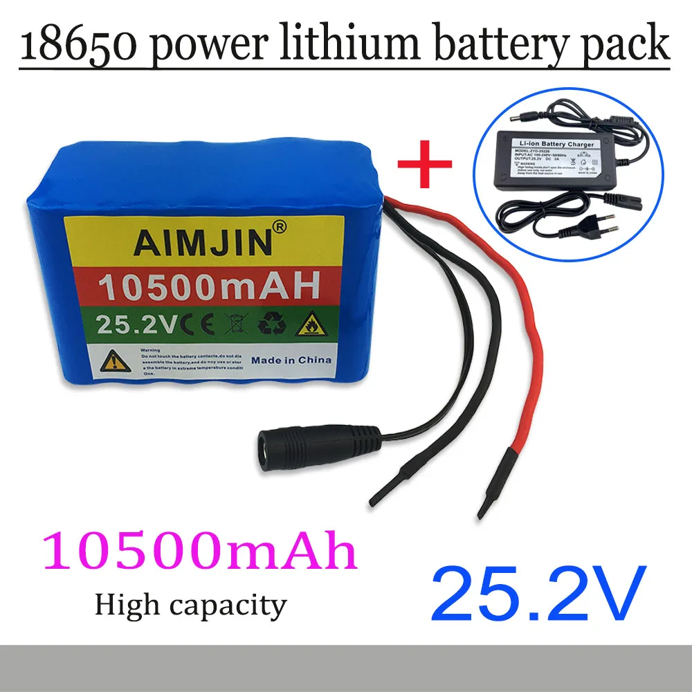 High capacity 25.2V 10500mAh 18650 lithium battery 6S3P BMS power battery pack With charger
High capacity 25.2V 10500mAh 18650 lithium battery 6S3P BMS power battery pack With charger
