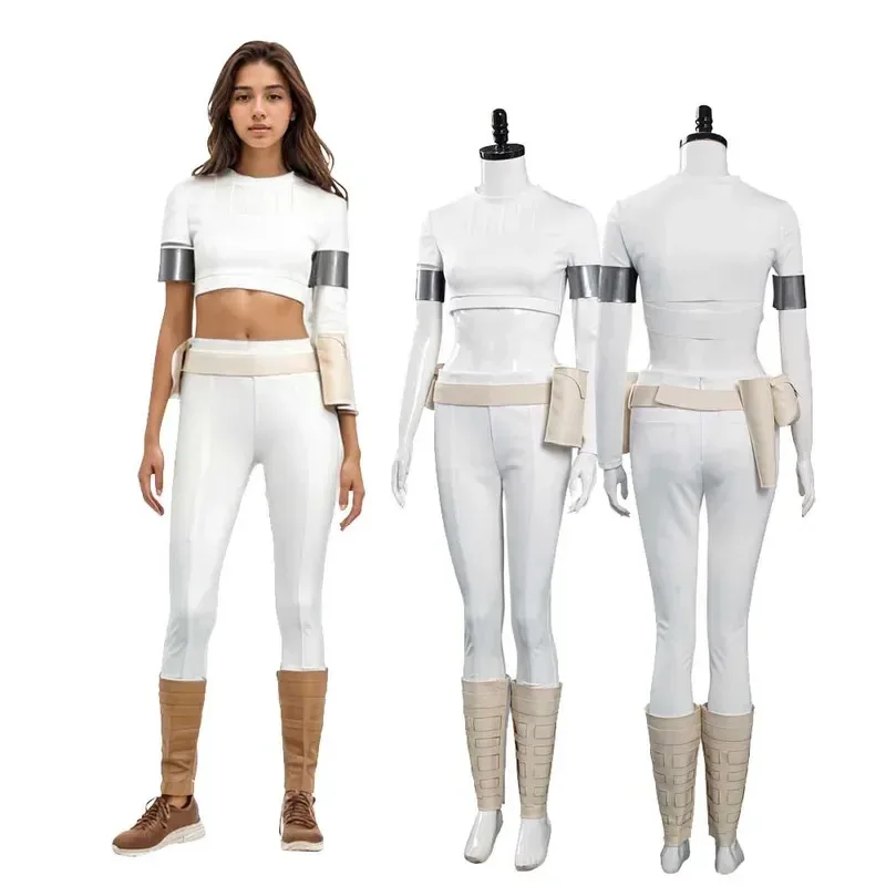 Padme Cos Amidala Cosplay Costume White Uniform Movie Space Battle Costume Adult Female Halloween Carnival Roleplaying Suit
Padme Cos Amidala Cosplay Costume White Uniform Movie Space Battle Costume Adult Female Halloween Carnival Roleplaying Suit