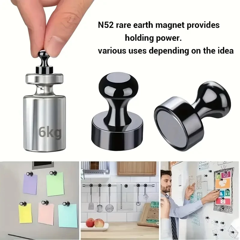 Magnetic Metal Push Pin - Used for Iron Surfaces Such As Refrigerators/whiteboards/offices/warehouses, Colored Magnets-5pcs
Magnetic Metal Push Pin - Used for Iron Surfaces Such As Refrigerators/whiteboards/offices/warehouses, Colored Magnets-5pcs