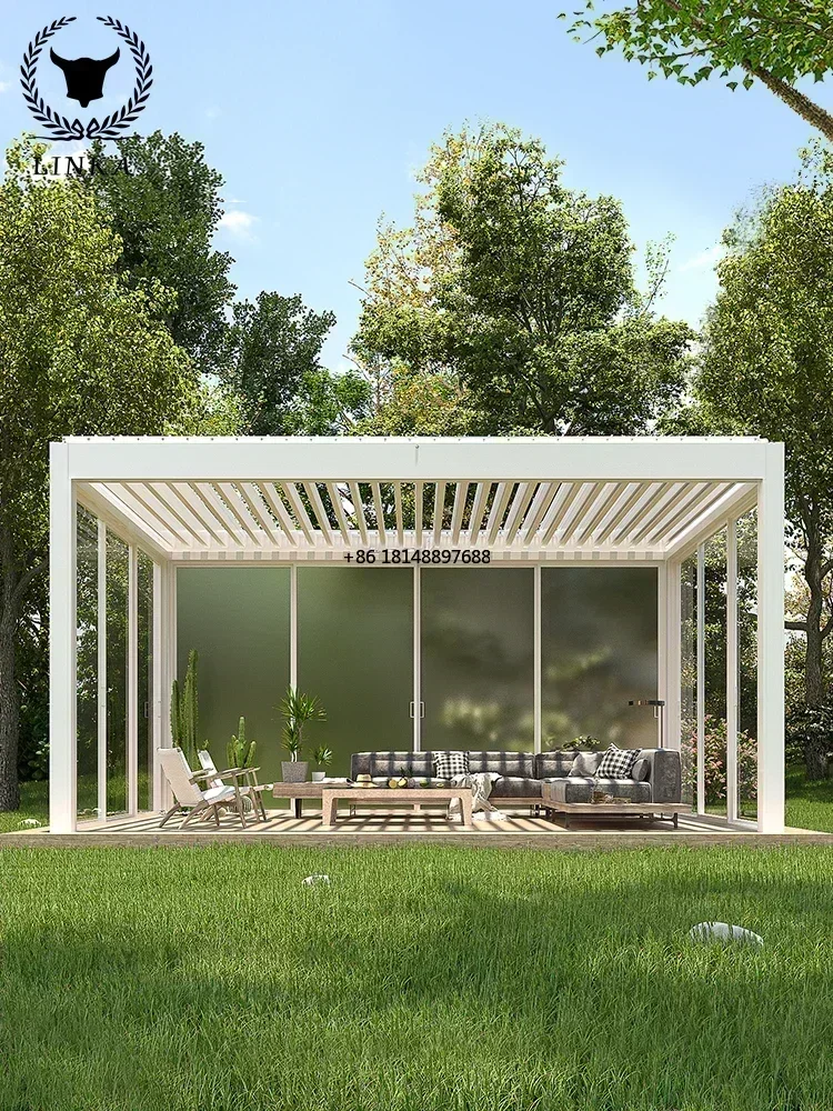Advanced Motorized Grey Arches Arbours Louvre Gazebo Aluminum Pergolas with LED Lights
Advanced Motorized Grey Arches Arbours Louvre Gazebo Aluminum Pergolas with LED Lights