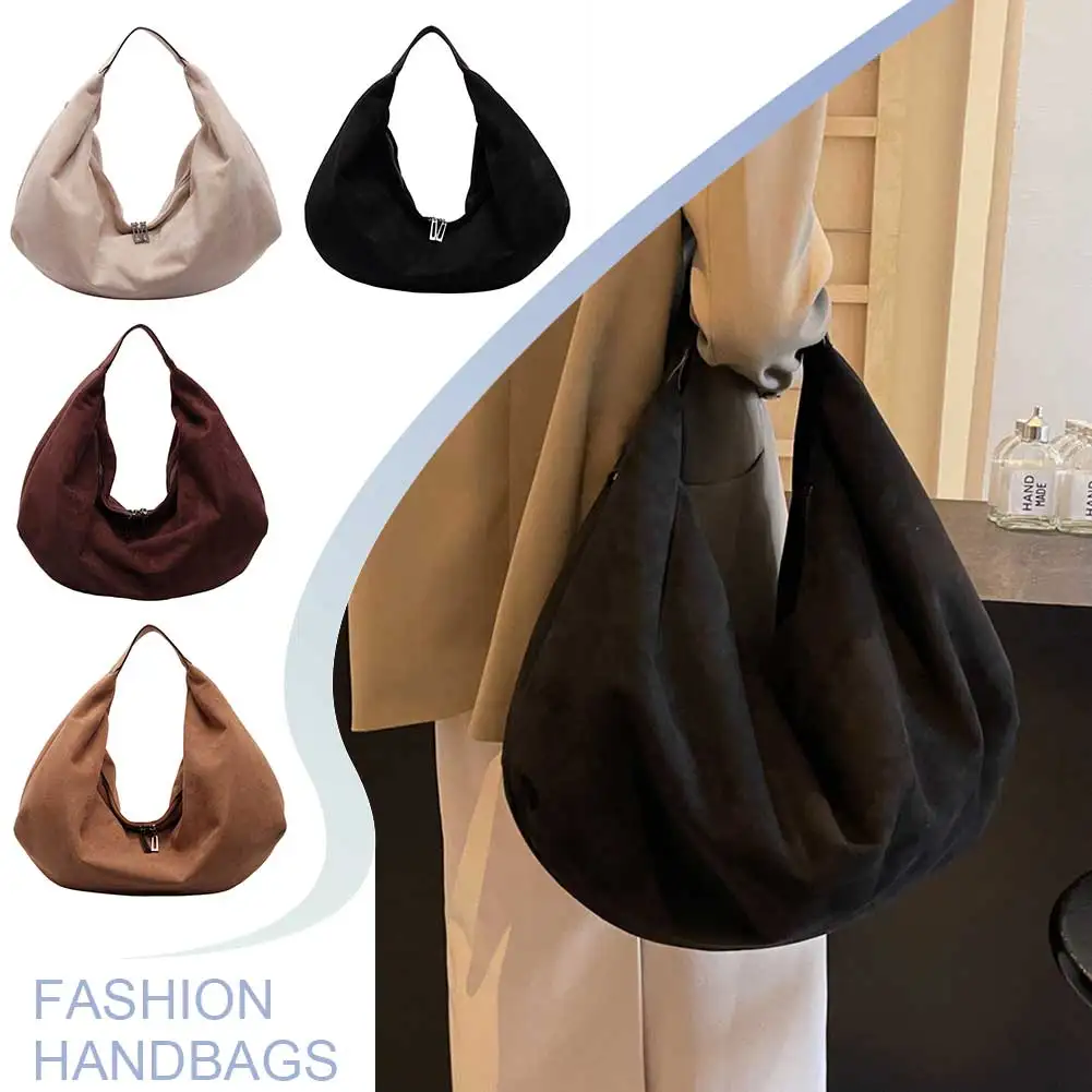 Women Suede Hobo Bag with Zipper Tote Bag Large Capacity Underarm Bag Handbag for Work Travel
Women Suede Hobo Bag with Zipper Tote Bag Large Capacity Underarm Bag Handbag for Work Travel