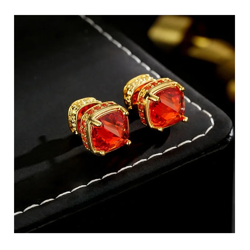 Red Zircon Earrings Women's High Sense Personality Fashion Exquisite Earrings Light Luxury Versatile Temperament Earrings Geomet
Red Zircon Earrings Women's High Sense Personality Fashion Exquisite Earrings Light Luxury Versatile Temperament Earrings Geomet