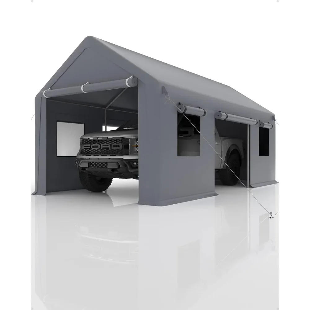 Carport Portable Garage for Full-Size Pickup Trucks, SUVs, and Travel Trailers, Large Outdoor Shelter, 13x25, Silver Gray
Carport Portable Garage for Full-Size Pickup Trucks, SUVs, and Travel Trailers, Large Outdoor Shelter, 13x25, Silver Gray