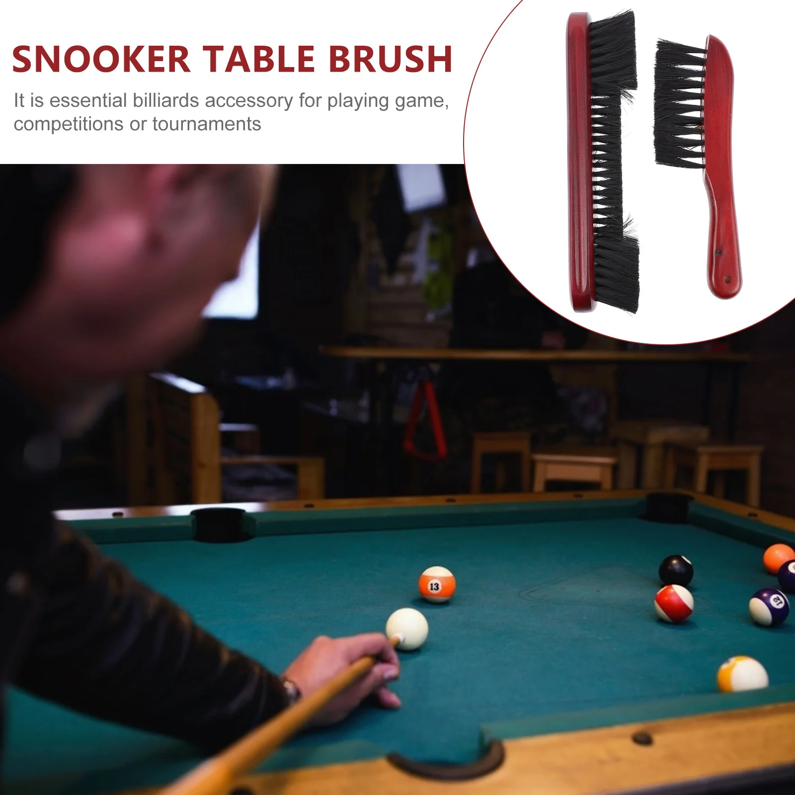 2Pcs Wooden Billiard Table Brush Set for Pool Snooker Table Cleaning Kit Includes Large and Small Brushes Perfect Rail Cushion
2Pcs Wooden Billiard Table Brush Set for Pool Snooker Table Cleaning Kit Includes Large and Small Brushes Perfect Rail Cushion