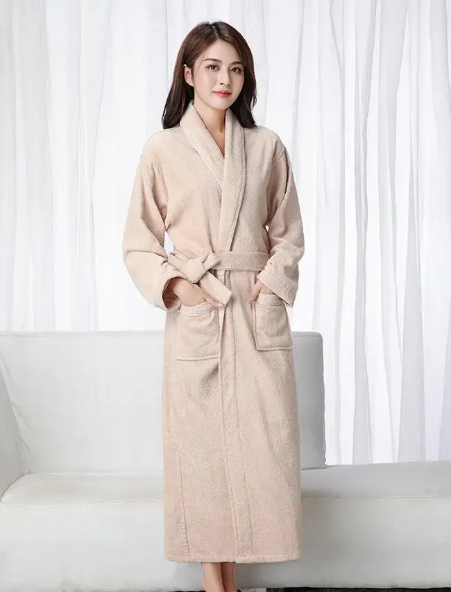 Pink robe 100% Cotton Toweling Terry Long Robe Soft Bath Robe For Women Nightrobe Sleepwear Autumn Winter Casual Home Bathrobe
Pink robe 100% Cotton Toweling Terry Long Robe Soft Bath Robe For Women Nightrobe Sleepwear Autumn Winter Casual Home Bathrobe