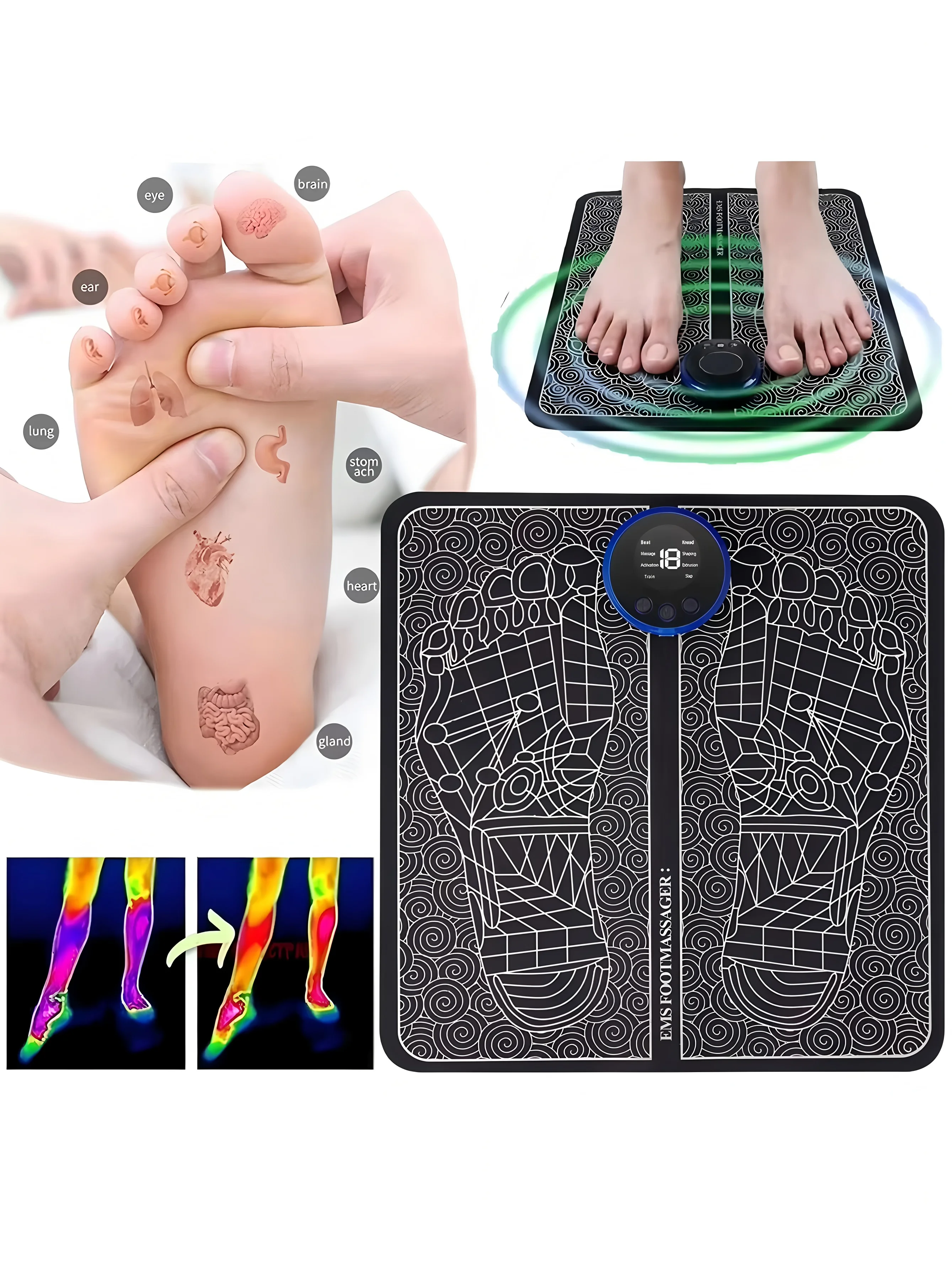 2026Foot Massager Foot Therapy Machine EMS Foot Massage Pad Pulse Fully Automatic Foot Meridian Pressing Device
2026Foot Massager Foot Therapy Machine EMS Foot Massage Pad Pulse Fully Automatic Foot Meridian Pressing Device