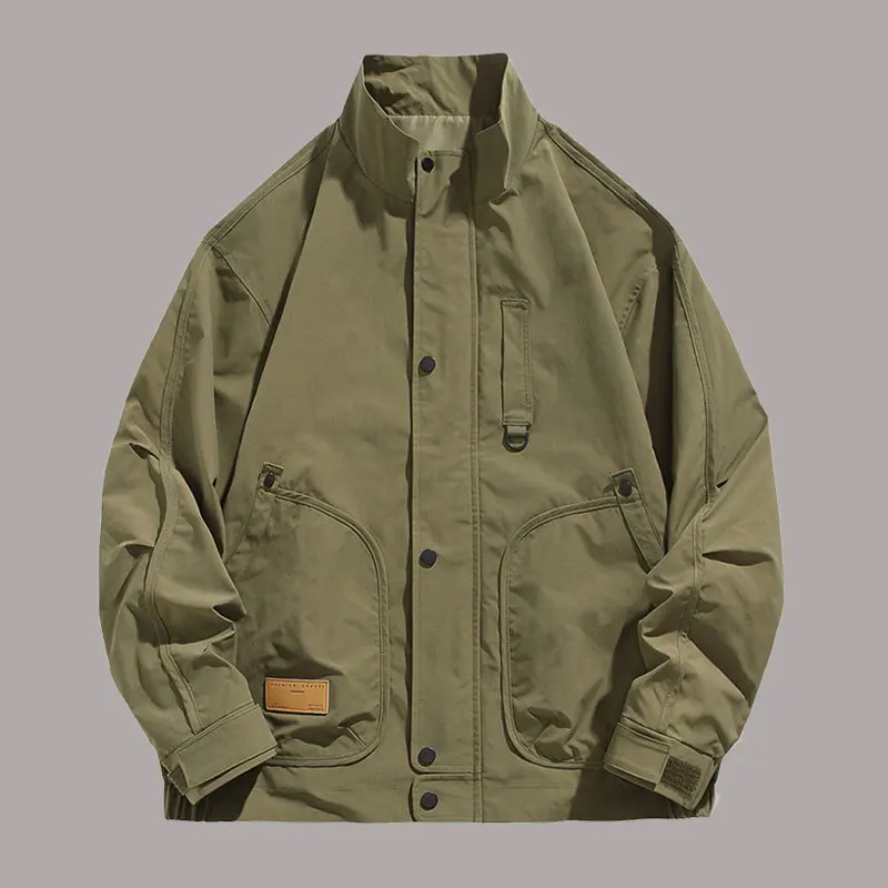 Korean Styles Men Casual Jacket Multiple Pockets Spring Autumn Minimalist Slim Fitting Standing Collar Work Jacket Male Clothes
Korean Styles Men Casual Jacket Multiple Pockets Spring Autumn Minimalist Slim Fitting Standing Collar Work Jacket Male Clothes