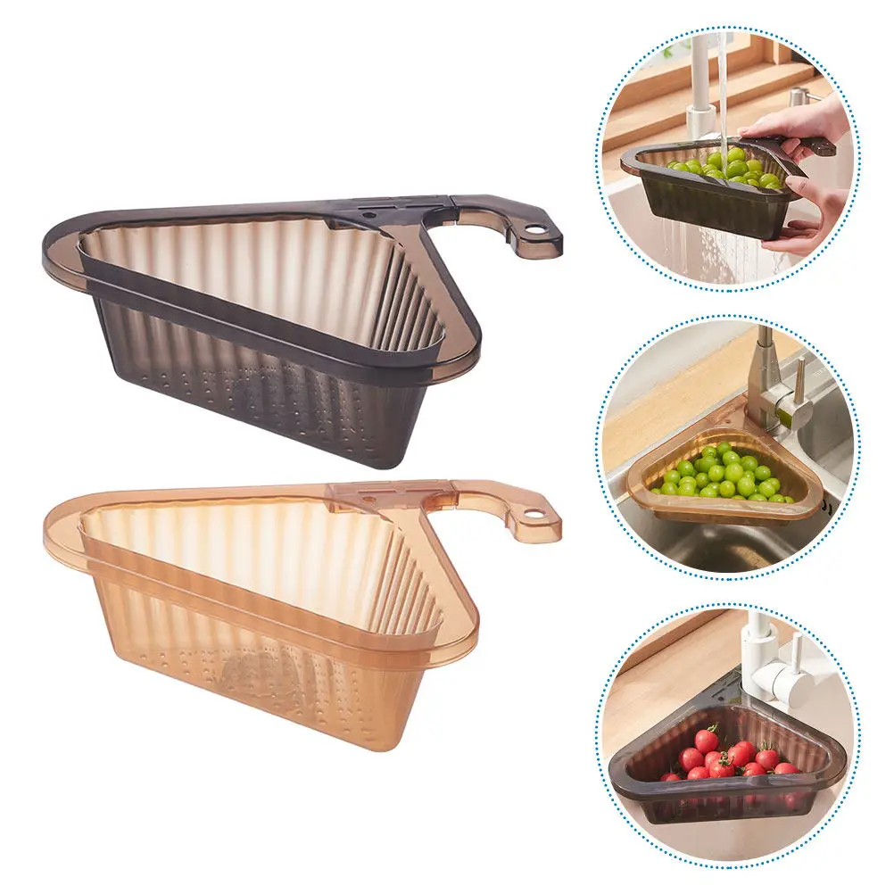 2Pcs Sink Drain Basket Triangle Shaped Strainer for Kitchen Sink Corner Storage Hangs Under Faucet Space Saving Drain Filter
2Pcs Sink Drain Basket Triangle Shaped Strainer for Kitchen Sink Corner Storage Hangs Under Faucet Space Saving Drain Filter
